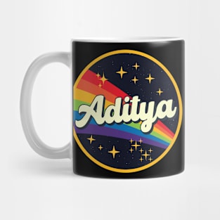 Aditya // Rainbow In Space Vintage Style Mug